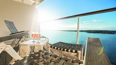 Ausblick vom Balkon der Kabine auf Mein Schiff 2