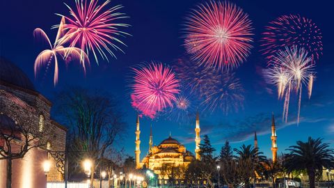 Feuerwerk in Istanbul