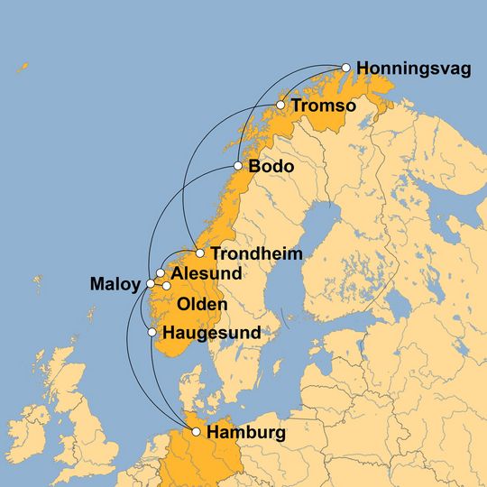 Ihre Reiseroute
