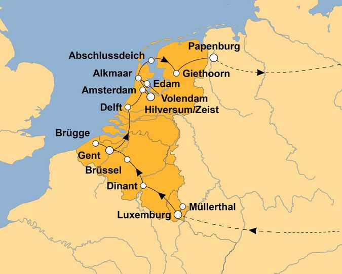 Ihre Reiseroute