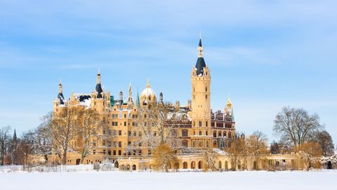 Schweriner Schloss im Winter