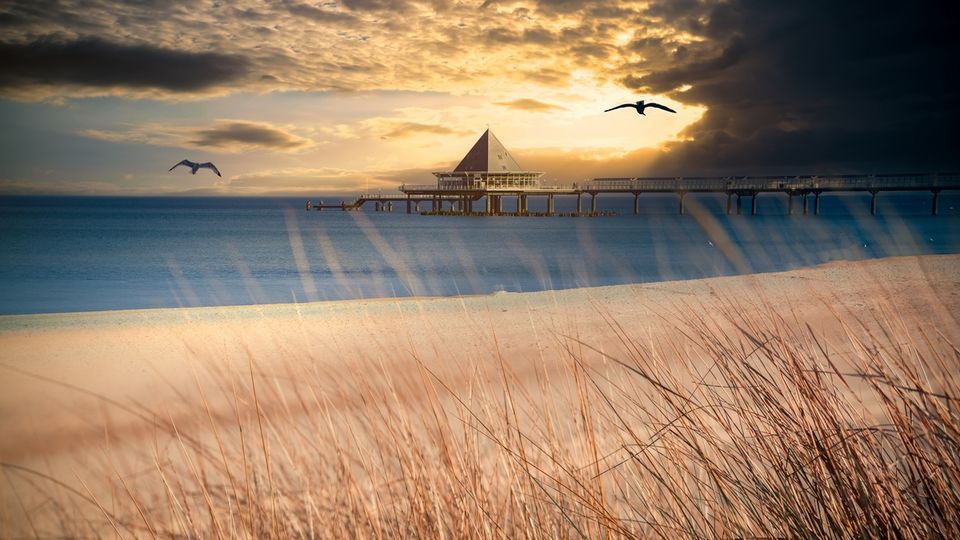 Abendstimmung Ostsee Heringsdorf