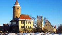 Dinkelsbühl, Bayern, Mittelfranken, Romantische Straße, Winter, Altstadt, Stadtmühle                               