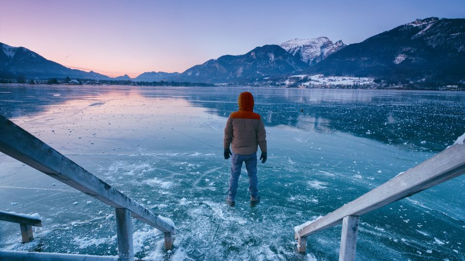 Gefrorener Wolfgangsee