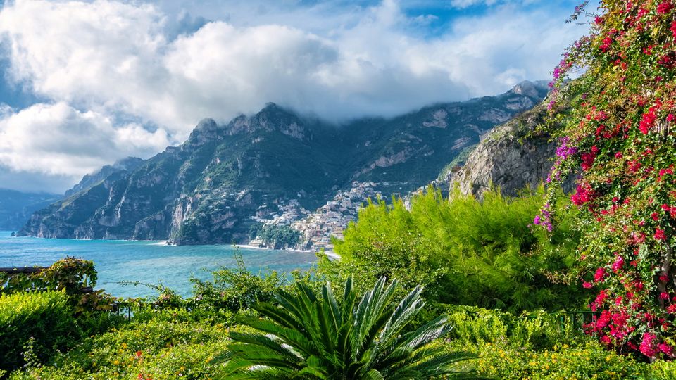 Blick auf Positano