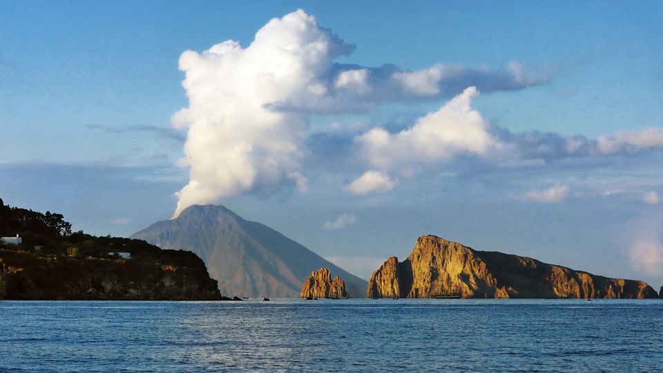 Blick auf Stromboli