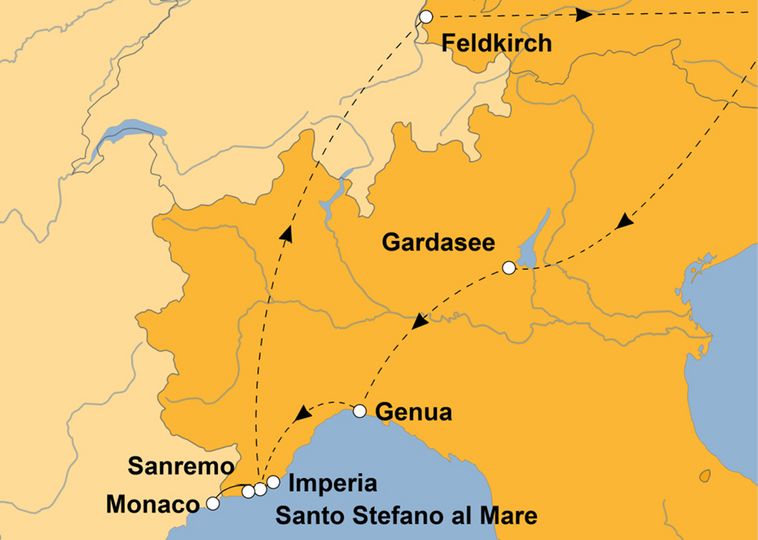Ihre Reiseroute
