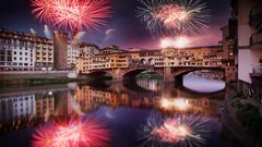 Feuerwerk über Florenz