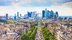 La Défense Geschäftsviertel, Avenue de la Grande Armée, Paris