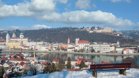 Skyline Passau im Winter