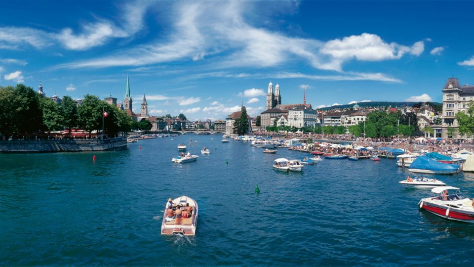 Blick auf die Altstadt von Zürich