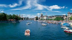 Blick auf die Altstadt von Zürich