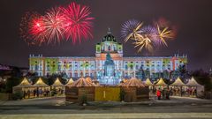 Kunsthistorisches Museum Wien mit Feuerwerk