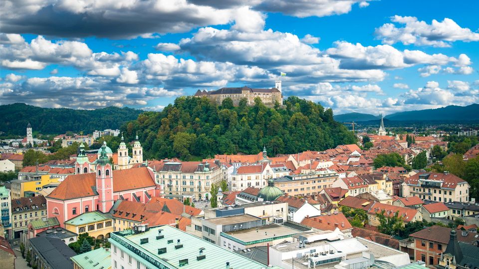 Ljubljana Blick auf die Stadt 