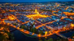 Nachtpanorama Budweis