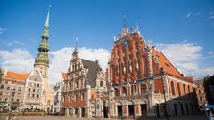 Riga, Petrikirche und Schwarzhäupterhäuser