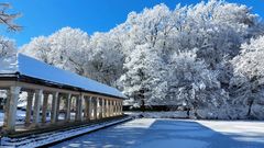 Park in Maribor im Winter