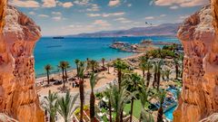 sandy beach of the Red Sea