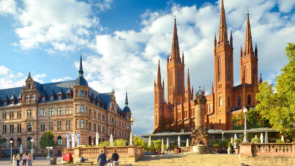 Wiesbaden, Marktkirche mit Rathaus