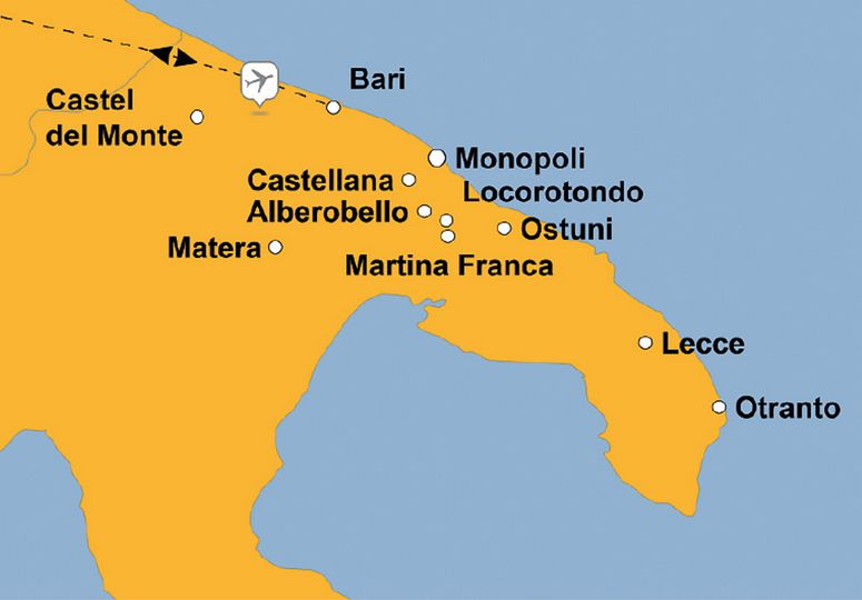 Ihre Reiseroute ©www.stepmap.de IT-BA02