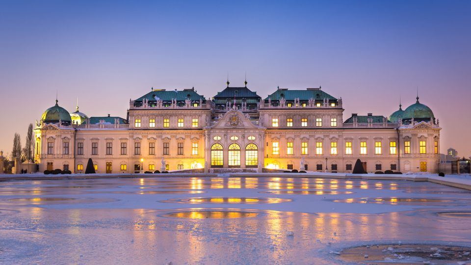 Schloss Belvedere zur Winterzeit, Wien