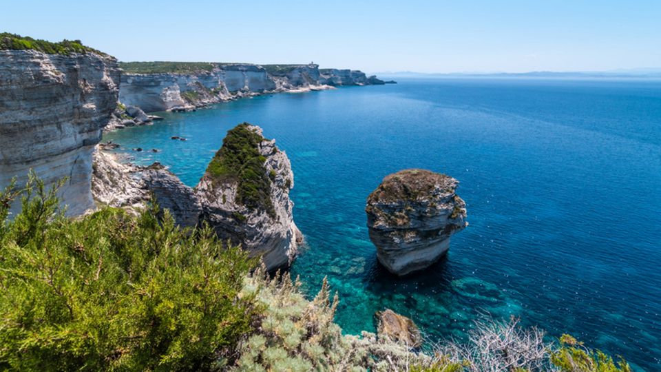 Küste von Bonifacio, Korsika, Frankreich 