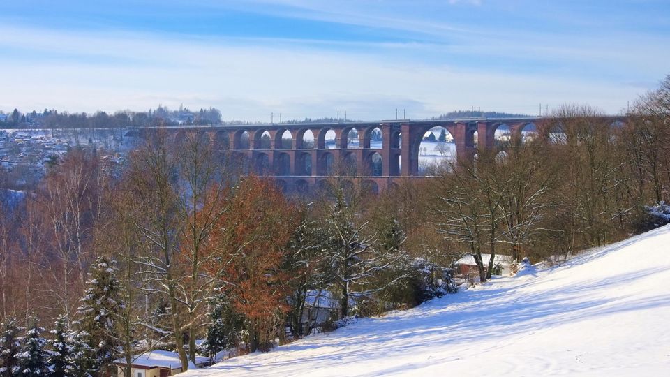 Göltzschtalbrücke im Winter