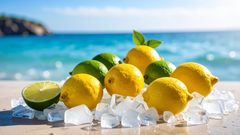 Zitronen auf Eis am Meer ©chocoPhotos, AdobeStock Zitronen auf Eis am Meer