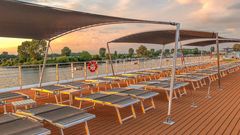 Lady Diletta, Sonnendeck in der Abendsonne 