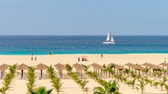 Beach and sailboat, Sal island