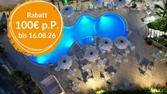 Luftaufnahme, Sicht auf Pool, Hotel La Praia, Button