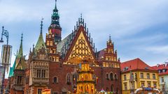 Breslauer Altstadt mit Weihnachtsmarkt