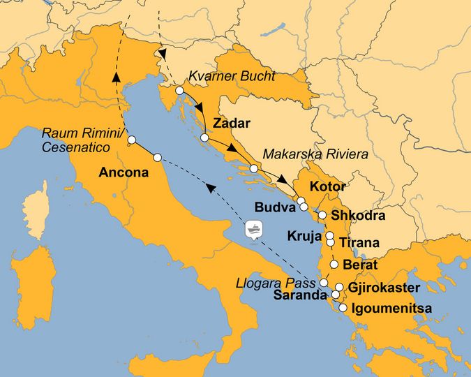 Ihre Reiseroute ©www.stepmap.de Ihre Reiseroute