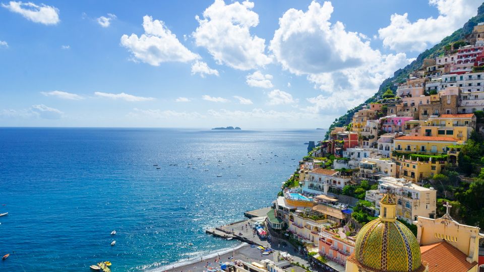 Positano mit Blick aufs Meer