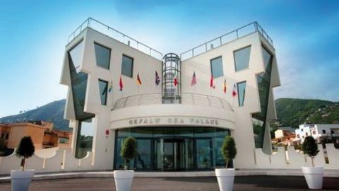 Sizilien Hotel Sea Palace ©michelangelo int travel, derschmidt, momento Blick auf den Eingangsbereich im Hotel Sea Palace auf Sizilien in Italien