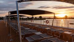 Lady Diletta, Sonnendeck in der Abendsonne 