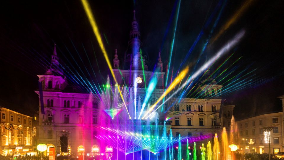 Silvester in Graz auf dem Hauptplatz