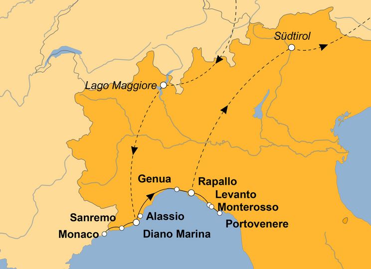 Ihre Reiseroute ©www.stepmap.de Ihre Reiseroute