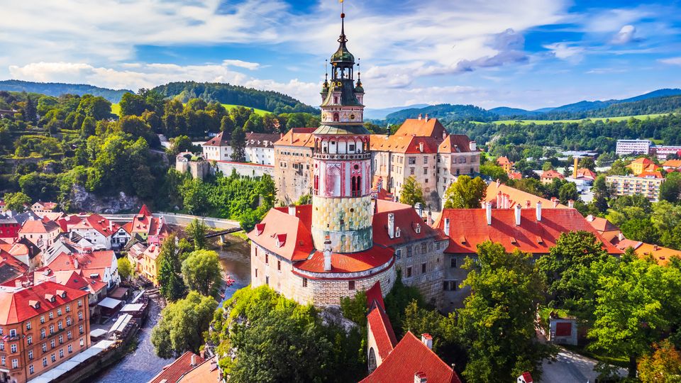 Krumau, Blick über die Altstadt